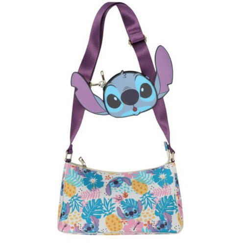 Disney Stitch Tropical Print Crossbody with Coin Purse