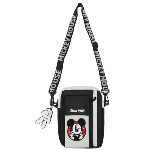Mickey Mouse Crossbody Bag with Patch and Charm