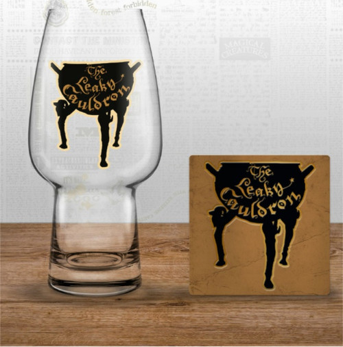 Leaky Cauldron Glass and Coaster Set