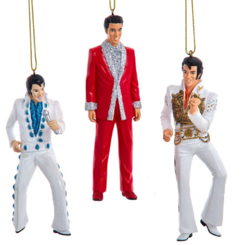 Elvis 5" Resin Figures Christmas Ornaments - Set of 3 Elvis 5" Resin Figures Christmas Ornaments - Set of 3