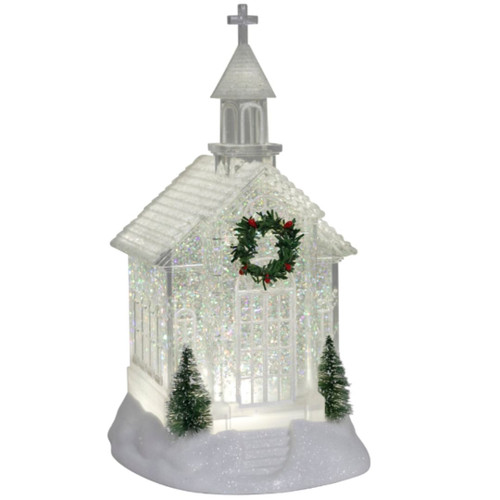 10.625" LED Glitter Church 10.625" LED Glitter Church