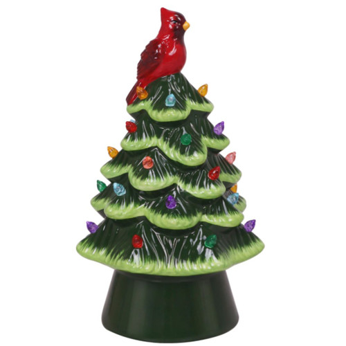 Green Vintage Light-Up Ceramic Christmas Tree | RetroFestive.ca