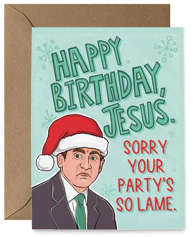 The Office Michael Scott Christmas Party Card