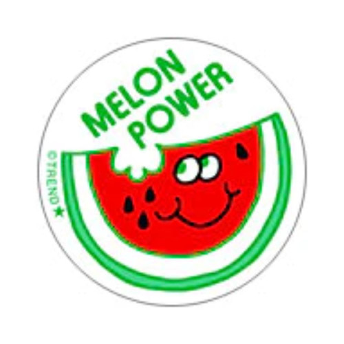 Melon Power - Watermelon Scent Retro Scratch 'n Sniff Stinky Stickers