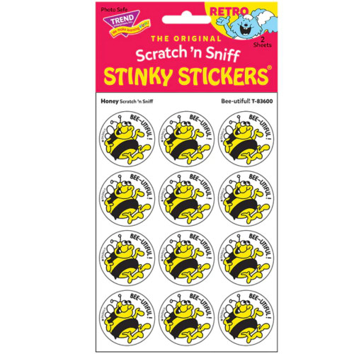 Bee-utiful! - Honey Scent Retro Scratch 'n Sniff Stinky Stickers 2