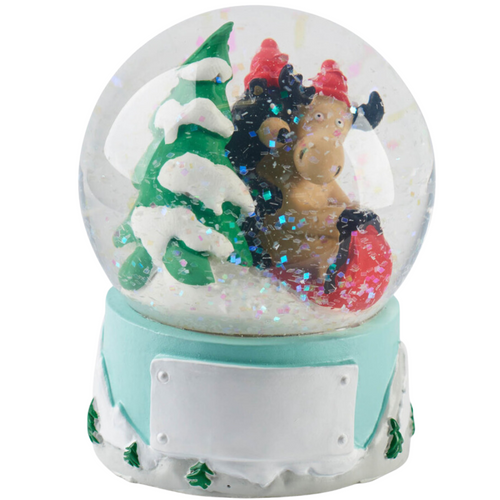 Mini Sledding Friends Personalized Snow Globe