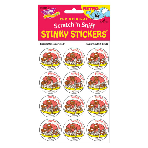 Super Stuff! - Spaghetti scent Retro Scratch 'n Sniff Stinky Stickers 2