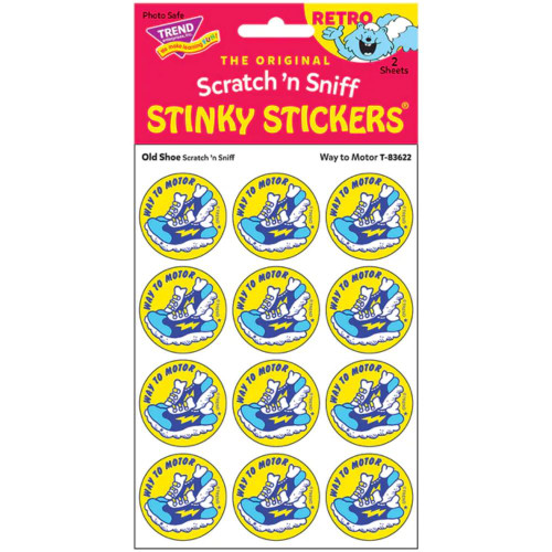 Way to Motor - Old Shoe Scent Retro Scratch 'n Sniff Stinky Stickers 2