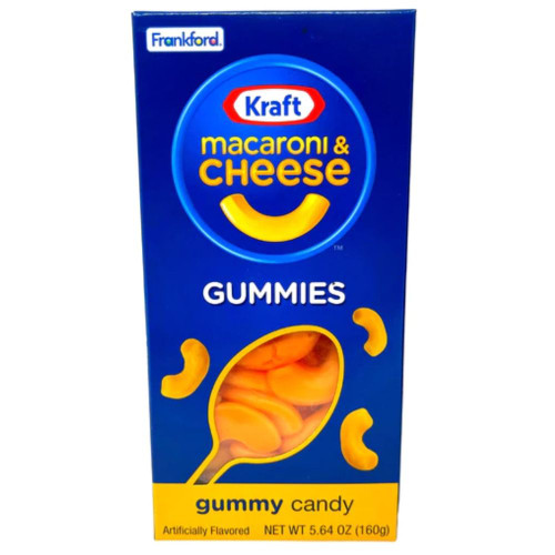 Kraft Macaroni and Cheese Gummies Candy Box Front View