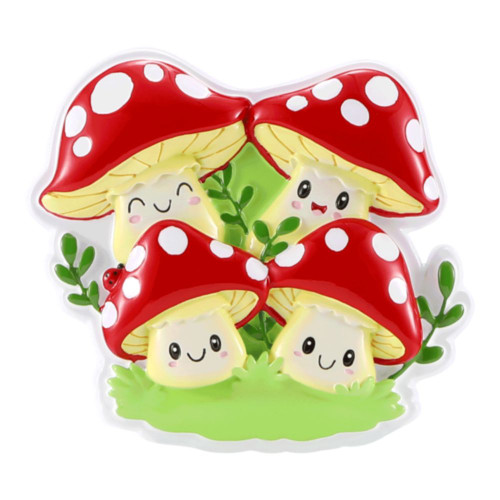 Family of 4 - Mushroom Family Personalized Ornament Family of 4 - Mushroom Family Personalized Ornament