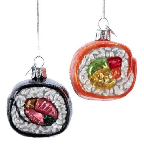 Glass Sushi Ornament set of 2 Glass Sushi Ornament set of 2