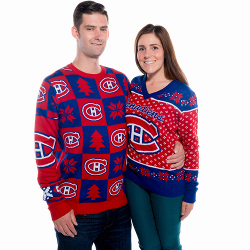 Ladies Montreal Canadiens Ugly Christmas Sweater (Couple) Ladies Montreal Canadiens Ugly Christmas Sweater (Couple)