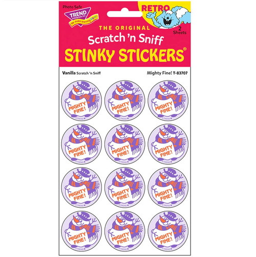 Sticker Sheet - Mighty Fine Vanilla Scent Scratch n Sniff Stickers