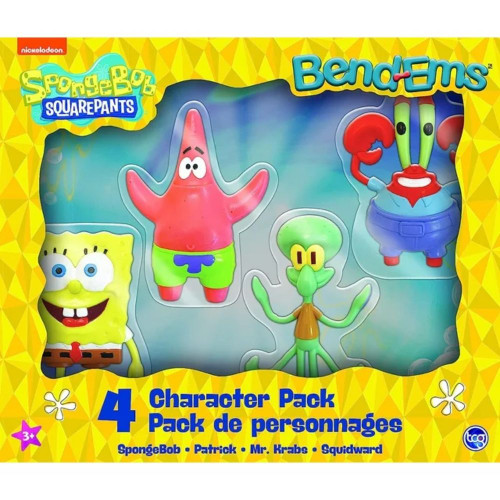 SpongeBob Bend-Ems 4 - Pack Bendable Figures