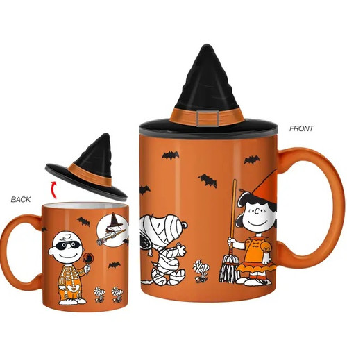 Peanuts Halloween 18oz Ceramic Mug with Topper