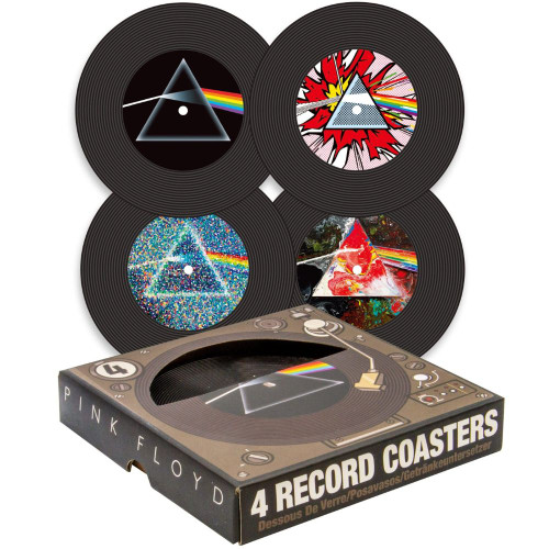 Pink Floyd Vinyl Record Coasters Set