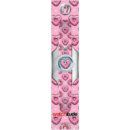 Donut Hearts Slap Bracelet Watch In Box Donut Hearts Slap Bracelet Watch In Box