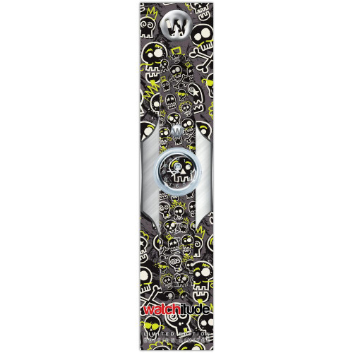 Slap Bracelet Watch by Watchitude - Skull Party Slap Bracelet Watch by Watchitude - Skull Party