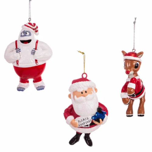 Rudolph and Friends Blow Mold Ornaments - SET of 3 Rudolph and Friends Blow Mold Ornaments - SET of 3