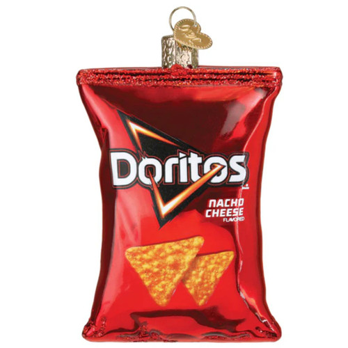 Nacho Cheese Doritos Chips Glass Ornament by Old World Christmas