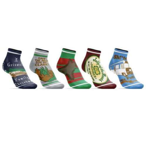 National Lampoon's Christmas Vacation Adult Mix & Match Ankle Socks 5-Pair Pack by Bioworld