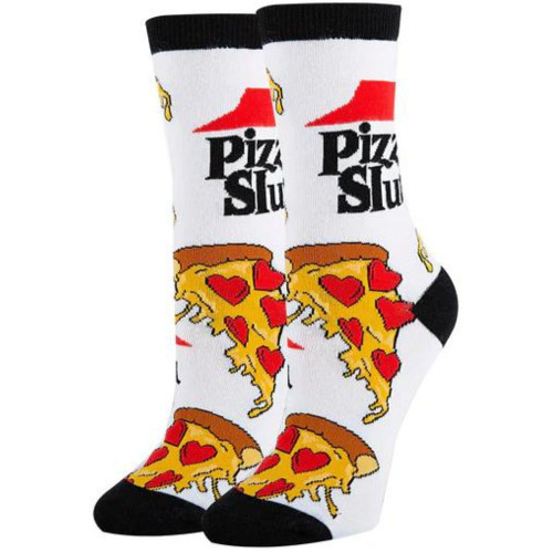 Pizza Slut Parody Logo Crew Socks