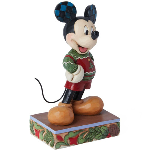 Mickey Mouse in Christmas Sweater Figure by Jim Shore Mickey Mouse in Christmas Sweater Figure by Jim Shore