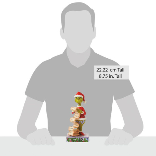 Grinch Holding Naughty and Nice List Figure by Jim Shore