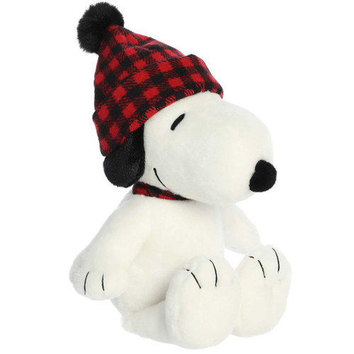 11 inch Winter Plaid Snoopy Plush Toy by Aurora