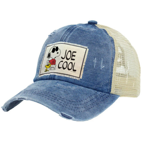 Peanuts Joe Cool Vintage Distressed Adult Trucker Hat