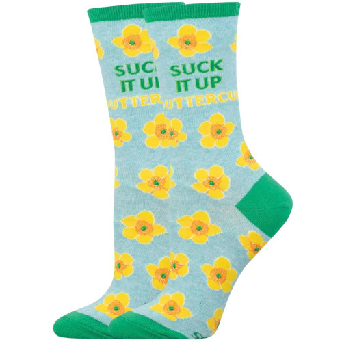 Suck It Up Buttercup Socks for Women by Socksmith