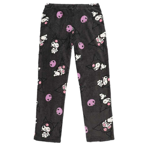 Hello Kitty - Kuromi Plush Pajama Pants - back view  Hello Kitty - Kuromi Plush Pajama Pants - back view