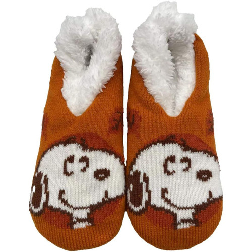 Peanuts Snoopy Harvest Leaves Slipper Socks