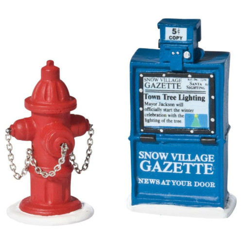 Fire Hydrant Paper Box Set of 2 Department 56 Village Accessory