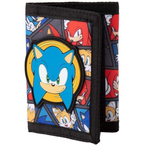 Sonic the Hedgehog Kids Trifold Wallet with Modled Patch Sonic the Hedgehog Kids Trifold Wallet with Modled Patch