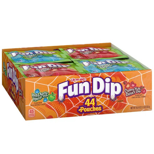 Lik-M-Aid Fun Dip Halloween Pouches - Box of 44
