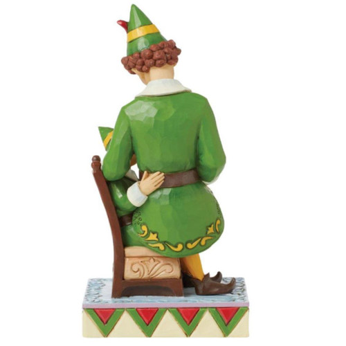Buddy Elf Sitting on Papa Elf Figure by Jim Shore  Buddy Elf Sitting on Papa Elf Figure by Jim Shore