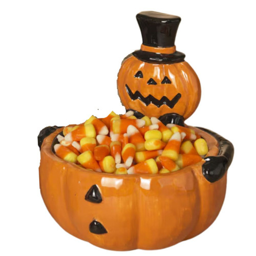  Halloween Dolomite Candy Bowl - JACK'O'LANTERN