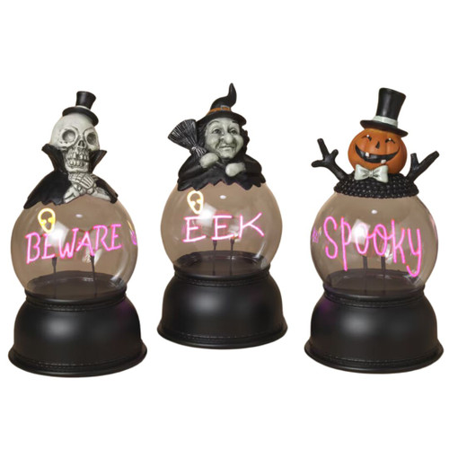 8.5" Lighted Halloween Message Globe  8.5" Lighted Halloween Message Globe