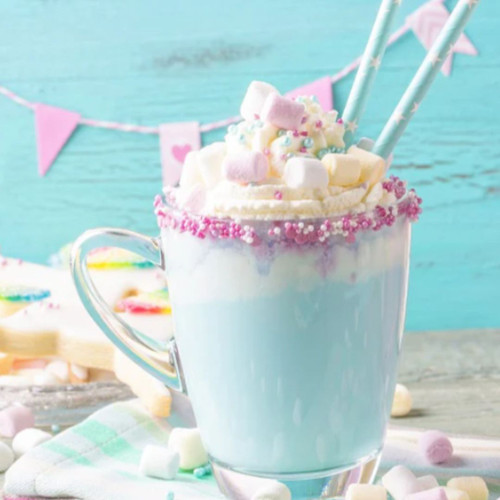Blue Cotton Candy Colour Changing Hot Chocolate Packet 