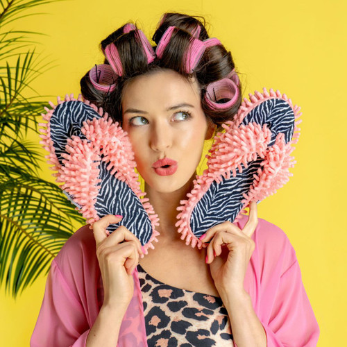 Rock your Mrs Roper costume party in these slippers! Rock your Mrs Roper costume party in these slippers!
