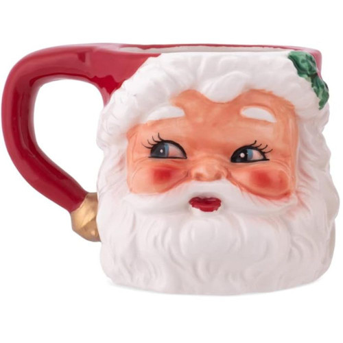 Retro Santa Sculpted 12oz Christmas Mug