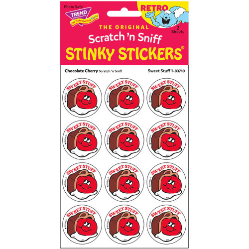 Sweet Stuff! - Choc-Cherry Scent Retro Scratch 'n Sniff Stickers