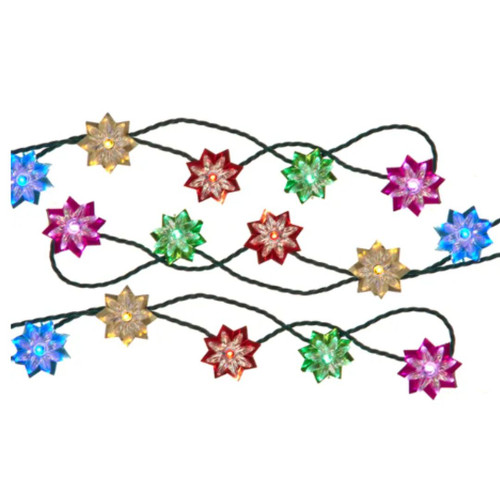 Retro Multi-Colour Flower Light String of 20 LED Lights Retro Multi-Colour Flower Light String of 20 LED Lights