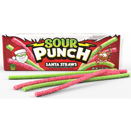 Sour Punch Santa Straws Sour Punch Santa Straws