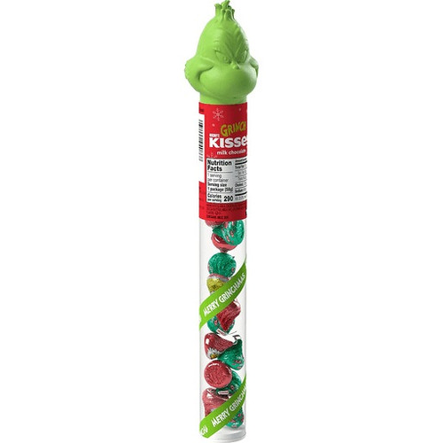Hershey Kisses Grinch Candy tube