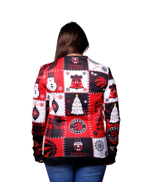 Rear of Toronto Raptors Christmas Sweater