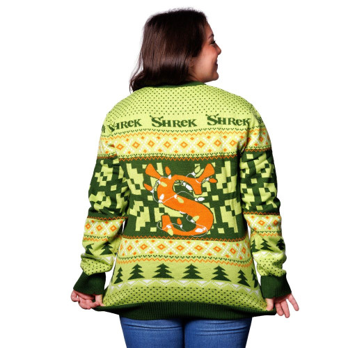 Rear-View of the Shrek Ugly Sweater