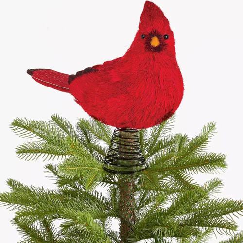 Christmas Cardinal 12-Inch Tree Topper
