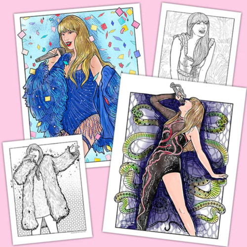 Taylor Swift Touring Your Coloring Era Colouring Book